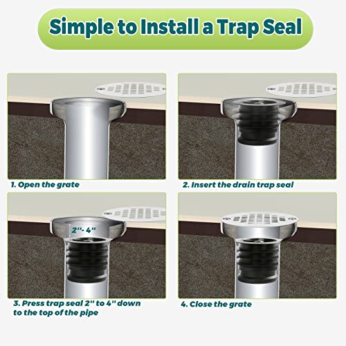 Waterless Drain Trap Seal for Floor Drain Inch, Shower Drain