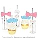 Big Dot of Happiness - Baby Gender Reveal Paper Straw Decor - Baby Shower Striped Decorative Straws - Set of 24
