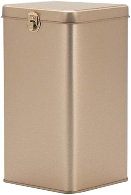 Hemoton Caja de Lata de Té con Bisagras Doradas con Tapas para Té