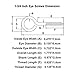 Zeltauto Screw Eyes Screw-in Eye Hooks Hold 80LBS, Nickel Steel Eyelet Screws for Wood Crafts (1 3/4 Inches, 12)