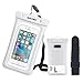 RISEPRO Waterproof Armband, Floating Underwater Case Pouch Dry Bag White with Audio Jack for iPhone 6, 6 Plus, 6s, 6s Plus, 5, 5s, Samsung Galaxy s6 HTC Screen Touchable IPX8 100FT FB1710-W…