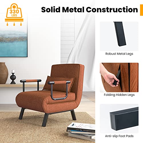 Giantex Convertible Sofa Bed, 4in1 Sleeper Chair With Pillow, Modern