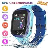 Kids Smart Watch for Boys Smartwatch WiFi/GPS Tracker Watch, Kids GPS Tracker Watch Activity Tracker Digital Watch, Touch Screen HD Camera Pedometer SOS Math Game Watch for Boys Girls School Gift