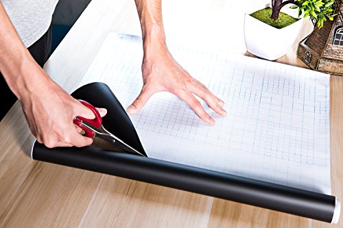 Chalk Paper, UnityStar Removable Chalkboard Contact Paper Wall Decals Stickers with 1 Liquid Chalk Marker & 5 Colors Chalks for Home Office School Blackboard Restaurant Menu, 17.7" X 78.7"