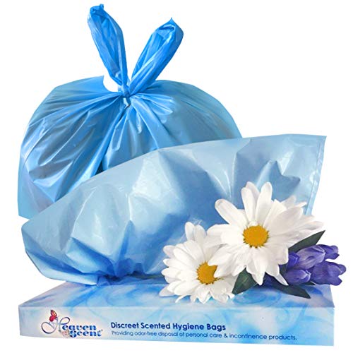 Heaven Scent Hygiene Bags, Discreet Waste Disposal for Adult Briefs and Feminine Products (Made in The USA), Mild Baby…