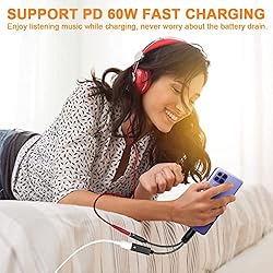 LAMSCAT USB C to 3.5mm Headphone Adapter and