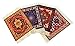 Set of 4 Rug Table Coasters – Oriental Design Fabric Carpet Drink Mats Absorbent Kitchen and Dining Accessories, Spill & Drip Protection, Rectangular, Red Blue