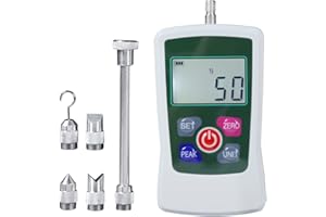 LABFENG Digital Force Gauge Push Pull Gauge Portable Force Meter with Units N/LB/Kg/Oz, Auto Backlit LCD, for Lab Tension and Compression Load Plug Force Destructive Tests (50N)