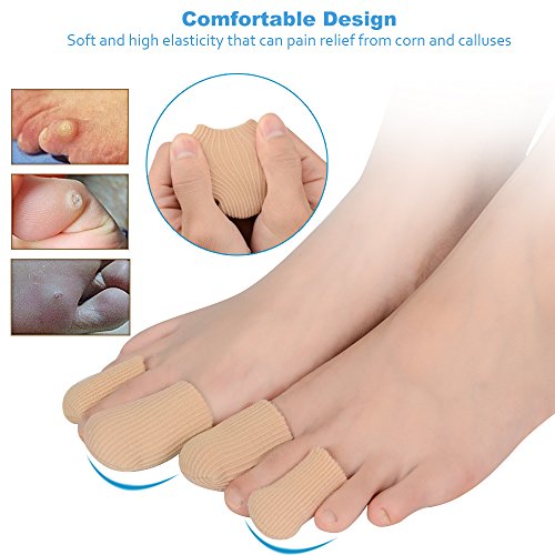 SOUMIT 6PCS Toe Cap Sleeves,Stretched Cuttable Tube Moisturizing Protector for Corns,Grinding Feet,Cocoon in Daily Use