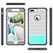 ULAK iPhone 7 Plus Case, Slim Shockproof Flexible TPU Bumper Case Durable Anti-Slip Lightweight Front and Back Hard Protective Safe Grip Cover for Apple iPhone 7 Plus 5.5 inch Mint Stripes Minimal