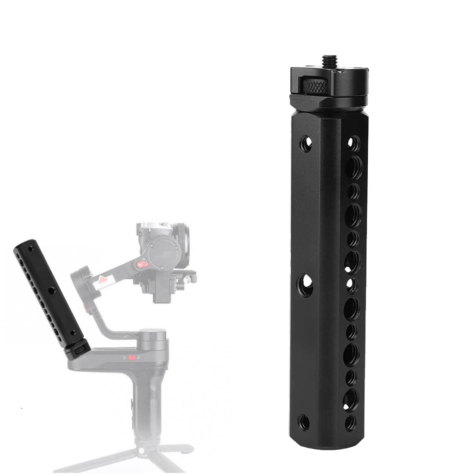 Handle Gimbal Grip, Aluminum Alloy Handheld Handlebar for WeeBill Lab, for Photographic Equipment with 1/4 Screw Hole, for Monitor, Microphone, Fill Light, etc