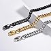 PROSTEEL Chain Necklace for Men Curb Cuban Chains Men Stainless Steel Mens Necklace 22inch Black Mens Chain Necklace