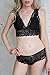Undies Affair Women's 2 Piece Lingerie Set for Honeymoon Boudoir (Small, Black)