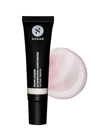 SUGAR Cosmetics Bling Leader Illuminating Moisturizer - 02 Pink Trippin' - Cool pink with a pearl finish