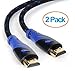 Aurum Ultra Series - High Speed HDMI Cable With Ethernet 2 PACK 15 Ft - Supports 3D & Audio Return Channel [Latest Version] - 15 Feet - 2 Pack