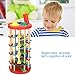 Garosa Pounding Toy Educational Knocking Ball Off Ladder Wooden Toys with Hammer Bright Color Early Education Toys for Toddlers Preschool Kids Children