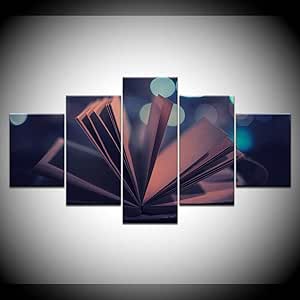kaxiou Cinco Pinturas de Lienzo Cuadros de Pared de Libro clásico para