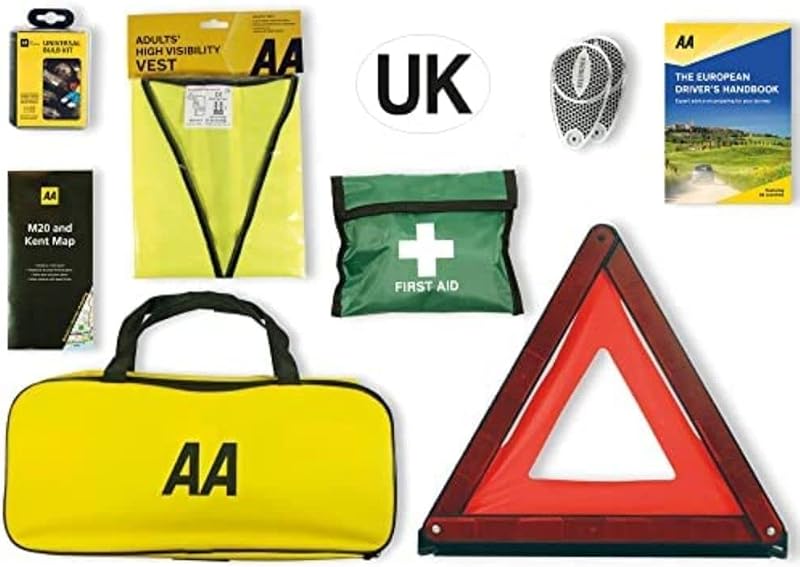 AA Euro Travel Kit AA6318 for Driving in France/Europe with UK Identifier