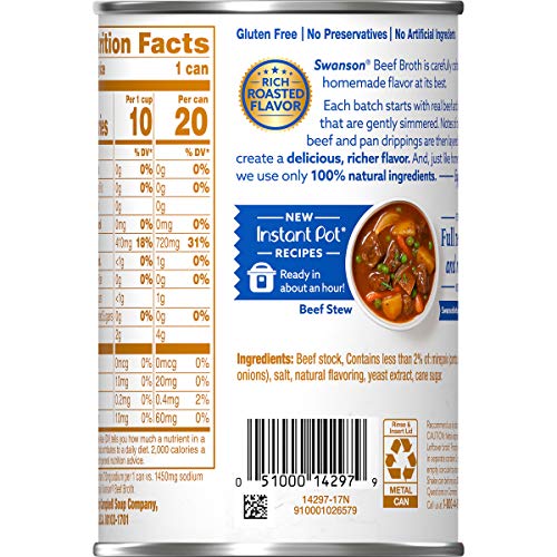 Swanson 50 Less Sodium Beef Broth, 14.5 oz. Pricepulse