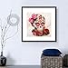 Lavany Flower Skull 5D Diamond Painting Kit, Full Drill DIY 5D Paintings Crystal Rhinestone Embroidery Arts Craft Children,Clearance Cross Stitch Kits (A)