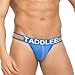 Taddlee Sexy Low-Rise Jock Strap Men Stretch Briefs Thong Underwear Pouch Gay (L, Blue)