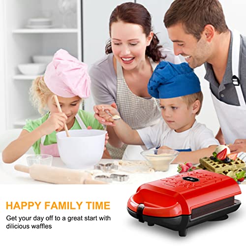 Bear Waffle Maker, 2in1 Sandwich Maker with Removable Plates, Small Belgian Waffle Maker with