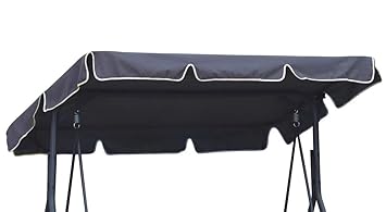 Ferocity Universal Sonnendach für Hollywoodschaukel Dach-Plane für Garten-Schaukel Dachplane Ersatzdach ca 210 x 145 cm Graph