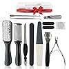 Foot Files for Hard Skin –Professional Pedicure Set [Pack of 15] Foot File Set, Stainless Steel Foot File Clean Foot…