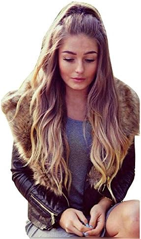 Milazer Women Coat Warm Winter Faux Fur Collar PU Leather Jacket Overcoat Parka Outwear (M)