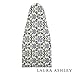 Laura Ashley Home 08774001996 Black & Gray Damask Print Silicone Coated Ironing Board Cover and Pad – Resists Scorching and Staining – 54” x 15