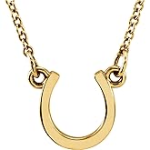 FB JEWELS 14K Yellow Gold Tiny Posh® Horseshoe 16-18" Necklace