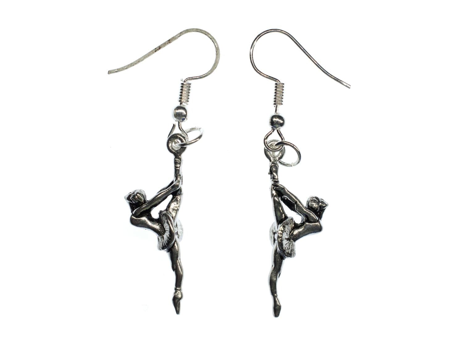 Ballerina Earrings Miniblings Ballet Dancer Dance Tutu Silver Plated