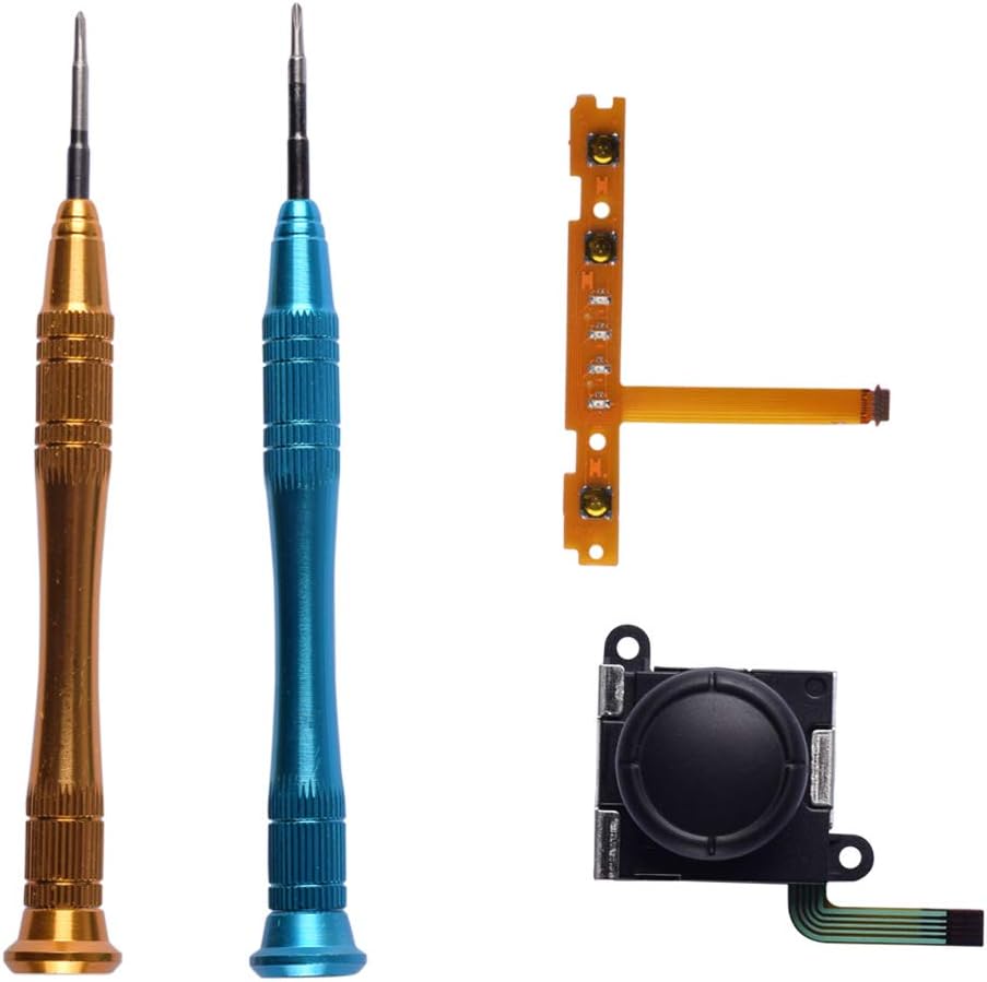 Replacement Parts Left Right Flex Cable Button Key Cross X Y Screwdrivers Set GBM SL+SR Handle 3D Analog Controller Rocker for Switch NS Joy-Con SPDYCESS