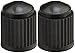 Black Plastic Valve Cap (Box of 100) - 2 Pack