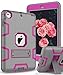 TOPSKY Compatible with Three Layer Defender Full Body Protective Case for iPad Mini, Mini 2, Mini 3, Mini Retina Bundle Grey Pink