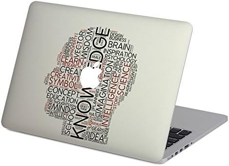 Northwood Trends Macbook Sticker Decal Vinyl Skin for 15 Inch Laptop or Apple - Unique Inspirational Modern Design (Removable, Embossed, Multicolor on Transparent Vinyl) Knowledge Inspired