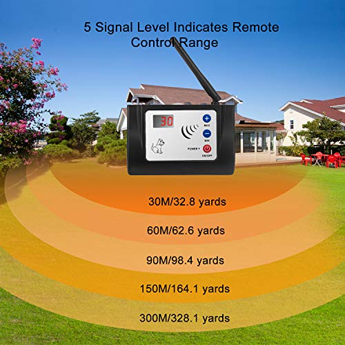 Beinhome Wireless Electric 2 Dog Fence System Electronic Outdoor Wireless Fence for 2 Dogs Rechargeable Receiver Collars - Thumbnail 2