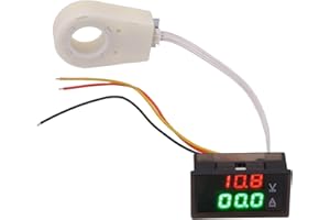 Hall Effect Digital DC Voltmeter Ammeter Dual Display Current Voltage Meter with Hall Sensor DC 0-300V 50A-400A Range Waterpr