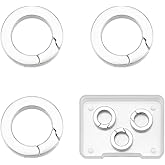 UNICRAFTALE 3pcs Spring Gate Rings Stainless Steel Round Spring O Rings Snap Clasps Trigger Carabiner Clips Snap Hooks Metal Keyring Buckle Clasps for Bag Purse Strap Key Chains18x3.5mm