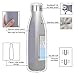 KINGSO 17oz Double Wall Vacuum Cool Insulation Stainless Steel Water Bottle Leak- proof and No Sweating Perfect for Summer Outdoor Sports Camping Hiking Cycling (Grey)