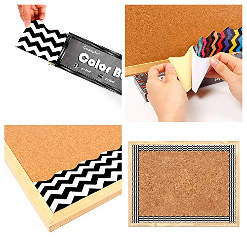 image for GMAOPHY Black Bulletin Borders Stickers, 80 ft Back-to-School Decorati