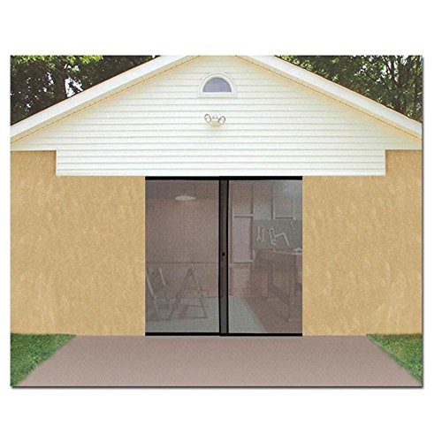 Deluxe Double Garage Door Screen Black closure Mosquitoinsect
