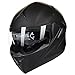 ILM 10 Colors Motorcycle Dual Visor Flip up Modular Full Face Helmet DOT (XL, Matte Black)