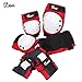JBM Street Knee Pads Elbow Pads with Wrist Guards for Street Bicycle Ride Bike Cycling, Biking, Bmx, Inline Roller, Scooters, Skateboarding, (Red and White, Adult)