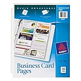 Avery  Business Card Pages, Pack of 10 (76009), Clear
