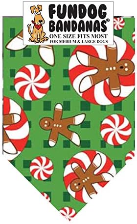 BANDANA - T0067 Gingerbread Men for Medium to Large Dogs