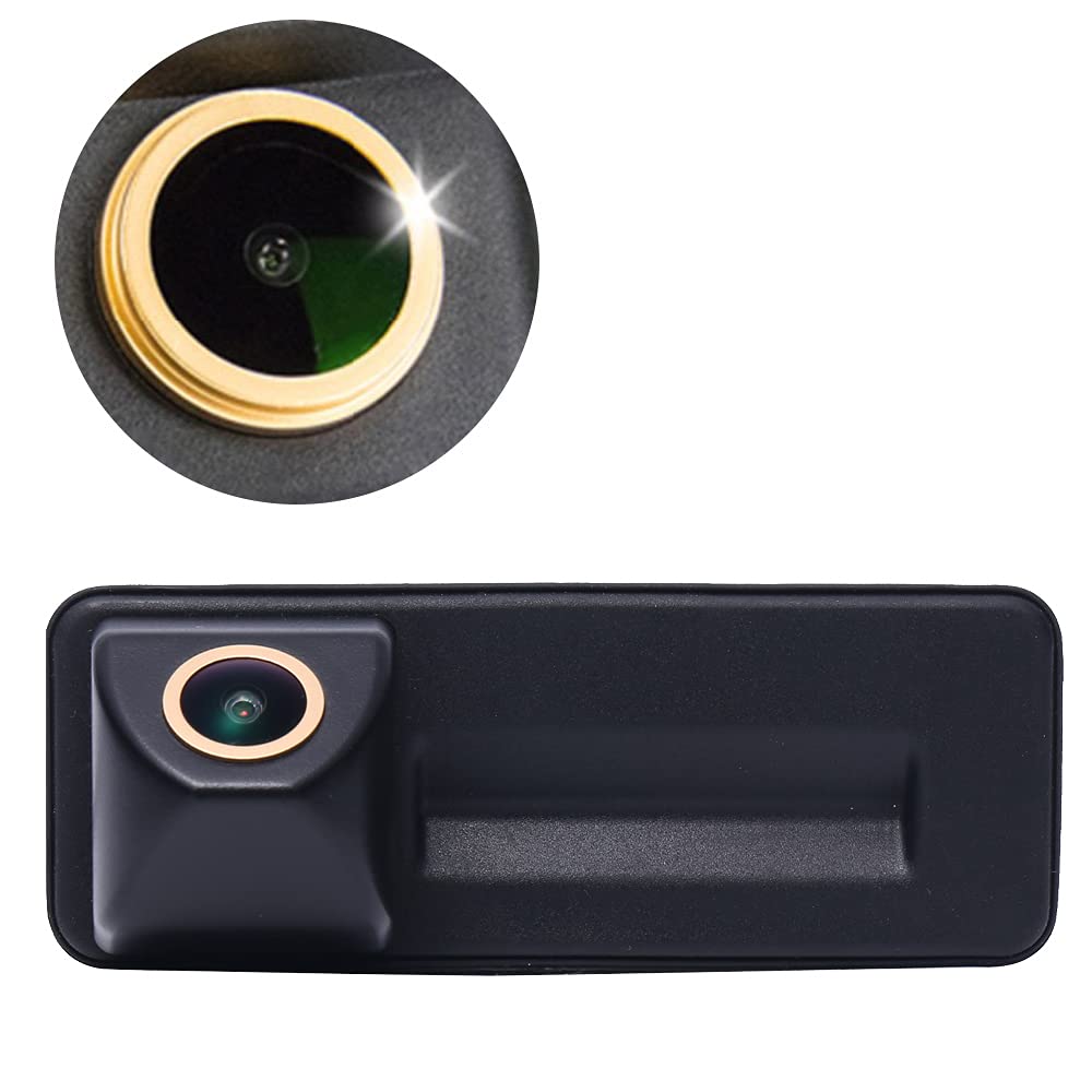 Golden Lens Super Wide Angle Car Camera, Night Vision HD Reversing Camera fit for Skoda Fabia Y6/Audi A1/VW Golf 5 V Variant 0603 ALE/VW Touran 2008/Skoda Superb Kombi 2 Bj 2012/Skoda Yeti 2010