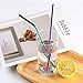 YIHONG Set of 8 Stainless Steel Metal Straws Ultra Long 10.5 Inch Colorful Reusable Drinking Straws For Tumblers Rumblers Cold Beverage (4 Straight|4 Bent|2 Brushes|1 Pouch)
