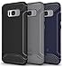 TUDIA Galaxy S8 Case, Carbon Fiber Design Lightweight [TAMM] TPU Bumper Shock Absorption Cover for Samsung Galaxy S8 (Black)