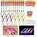 GLOCITI Rocket Slingshot Flying Copters with Led Lights - 12 Slingshot + 12 LED Rocket Launchers + 12 Extra Wings, Rockets Slingshot Helicopters Copters Glow in The Dark for Outdoor Game Party Favors